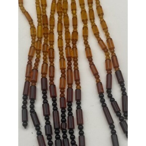 Statement Necklace Baltic Amber Honey to Cognac Beads Boho 16" + 7" Drop  LOOK - Picture 5 of 11